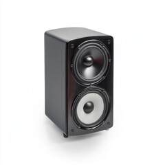 Obraz premium Black Bookshelf Speakers Hi Fi Audio System Home Theater Sound Modern Design Music Spe