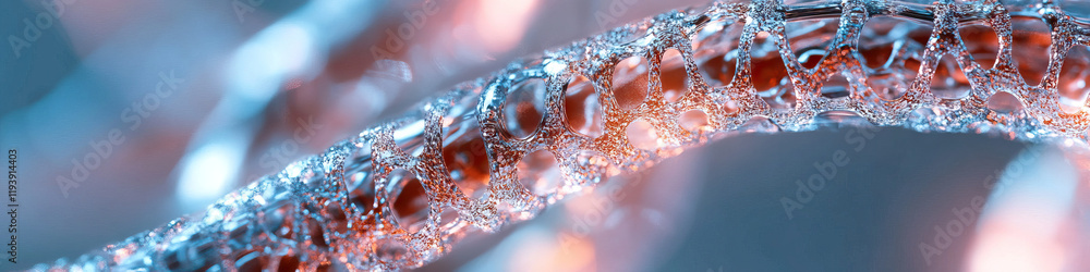 Poster close-up of a translucent lattice structure
