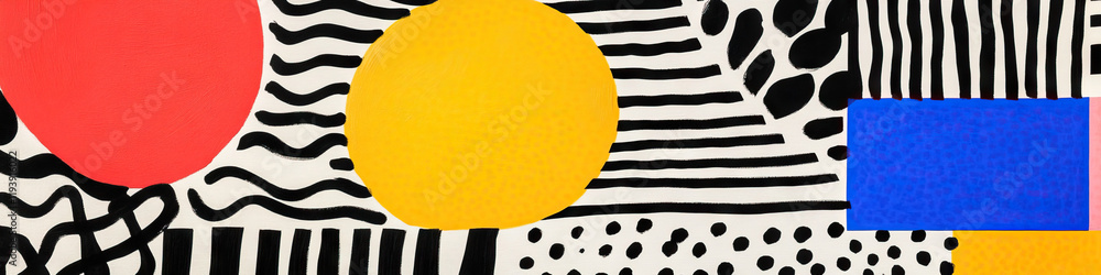 Aufkleber abstract composition with geometric shapes and patterns