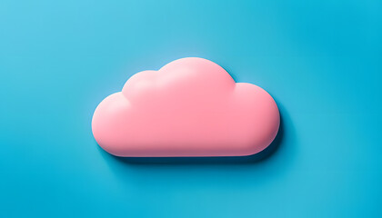 3d Cloud icon isolated,technology concept, exploded panel with cloud services and data protection, artificial intelligence information processing, Generative AI