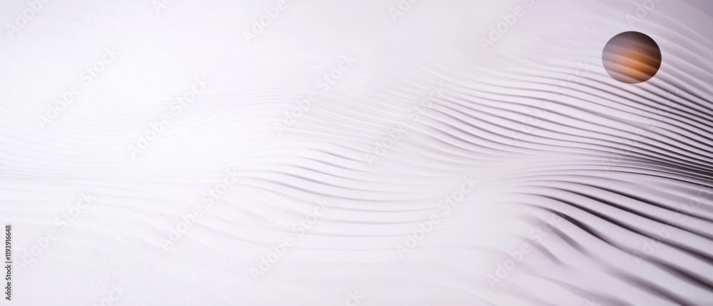 Poster abstract white wave background with sphere modern design texture pattern minimalist