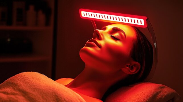 Red light therapy treatment for skin rejuvenation.