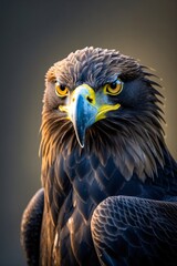 Fototapeta premium A stunning highcontrast artistic portrait of eagle