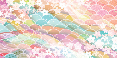 和柄　桜　春　背景