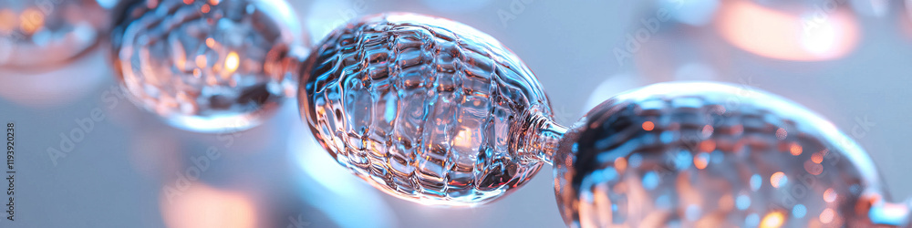 Aufkleber digital rendering of interconnected translucent ovals