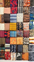 A Diverse Collection of Various African Patterns Showcasing Vibrant Textiles in Unique Designs and Colors, Perfect for Cultural and Artistic Purposes