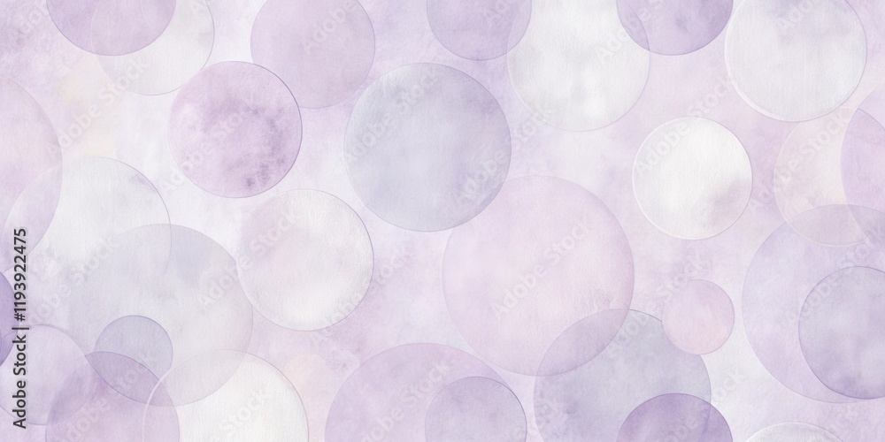 Poster abstract lavender and white watercolor circle pattern background