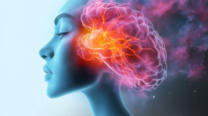 Artistic Representation of Brain Activity,Neural Connections, and Consciousness Exploration