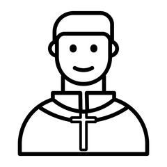 pastor Line Icon