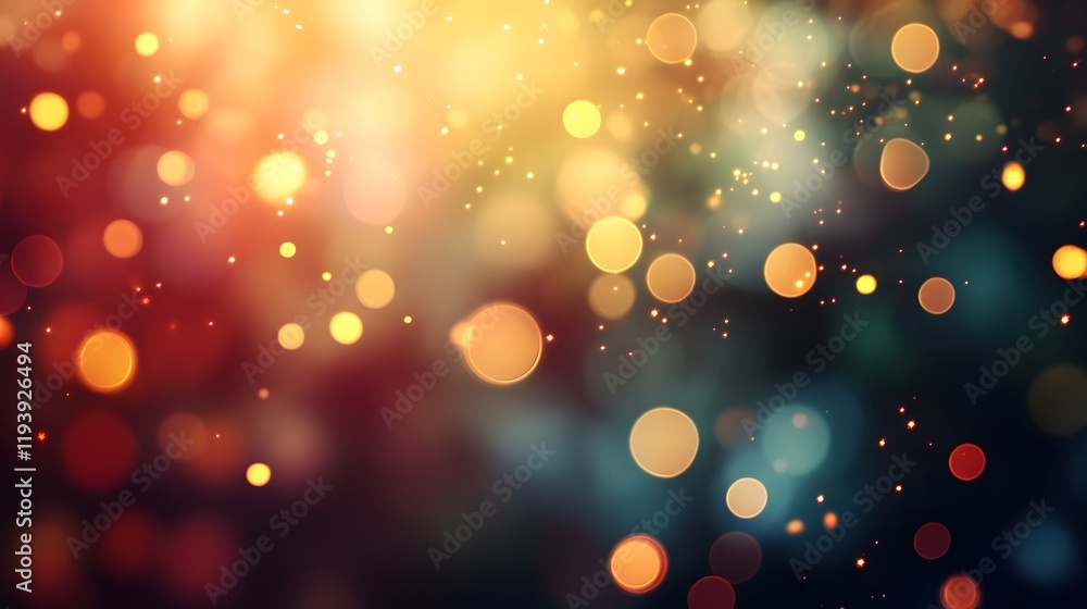 Poster abstract festive lights bokeh background image