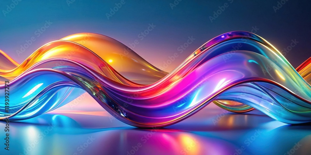 Poster Abstract Colorful Liquid Wave Forms with Gradient Illumination