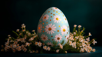 easter eggs in the grass