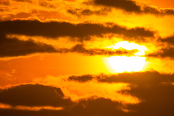 Colours of sunset clouds background, Skyscape nature composition, Natural clouds background
