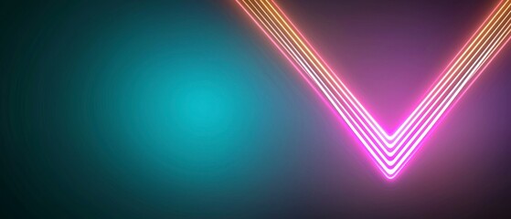Fototapeta premium Abstract Neon Gradient Background Geometric Lines Shapes