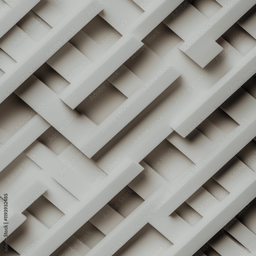 Poster abstract 3d geometric background overlapping gray shapes modern design texture