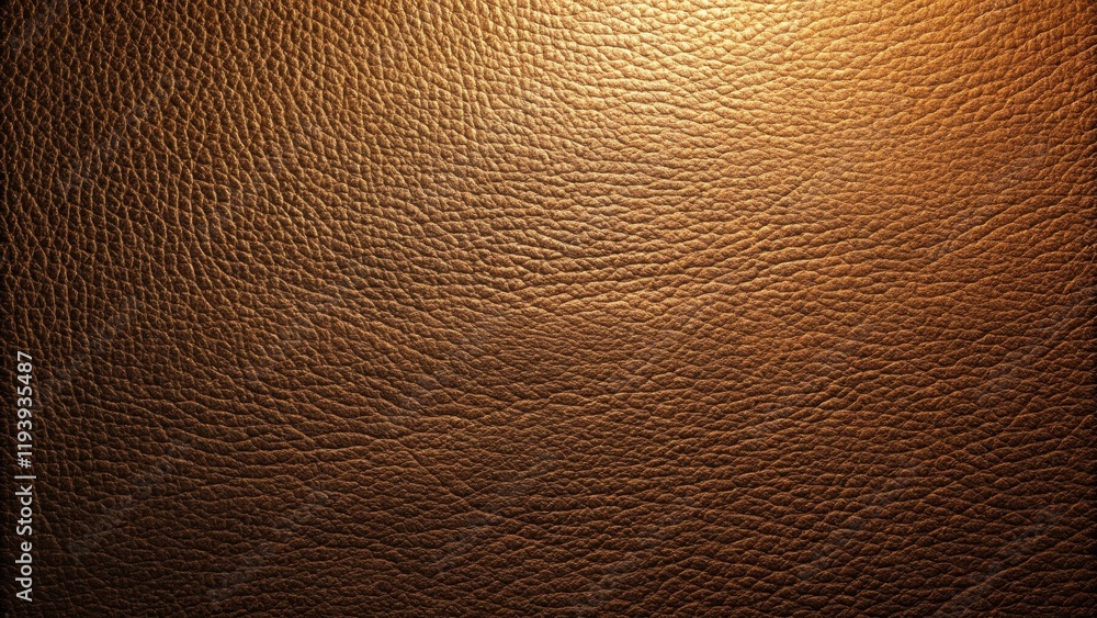 Poster illuminated brown leather texture background rich, deep grain pattern