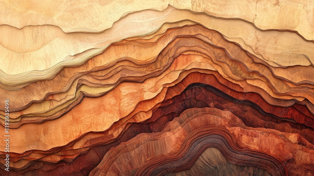 Poster a close-up of rocks with visible layers and texture, illustrating the geological formation of mounta