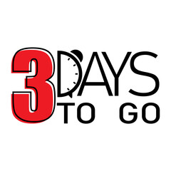 Countdown timer icon. Number three display. Bold 3 numeral focus. Vector illustration.