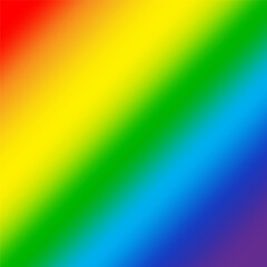 Rainbow gradient background. Colorful diagonal blend. Bright spectrum shades. Vector illustration.