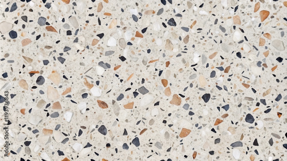 Fototapete high-resolution image of a textured surface featuring a mixture of small stones in a neutral color p