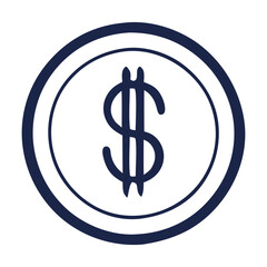 Finance icon silhouette vector style with white background