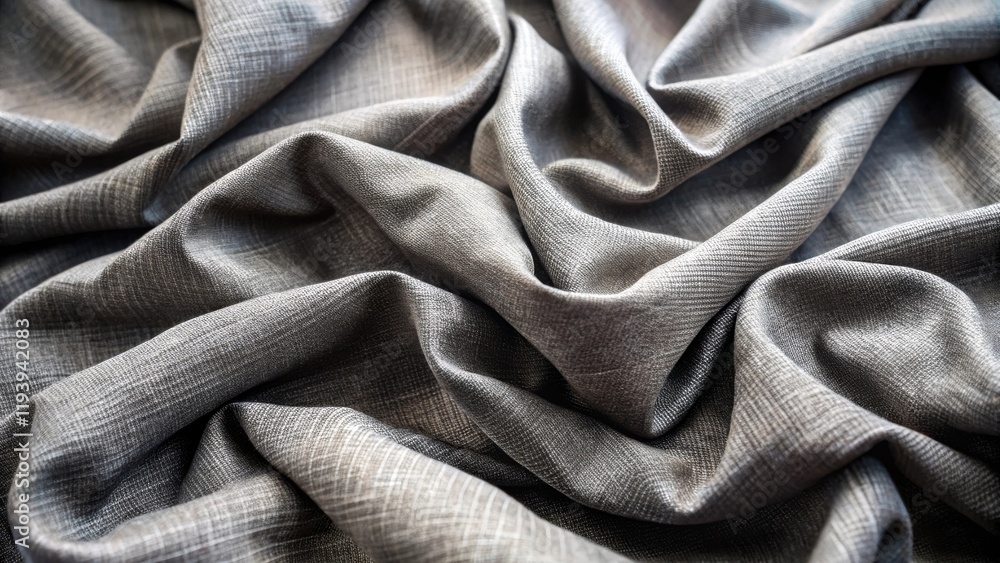Aufkleber draped gray fabric with subtle texture and soft light showing fine details