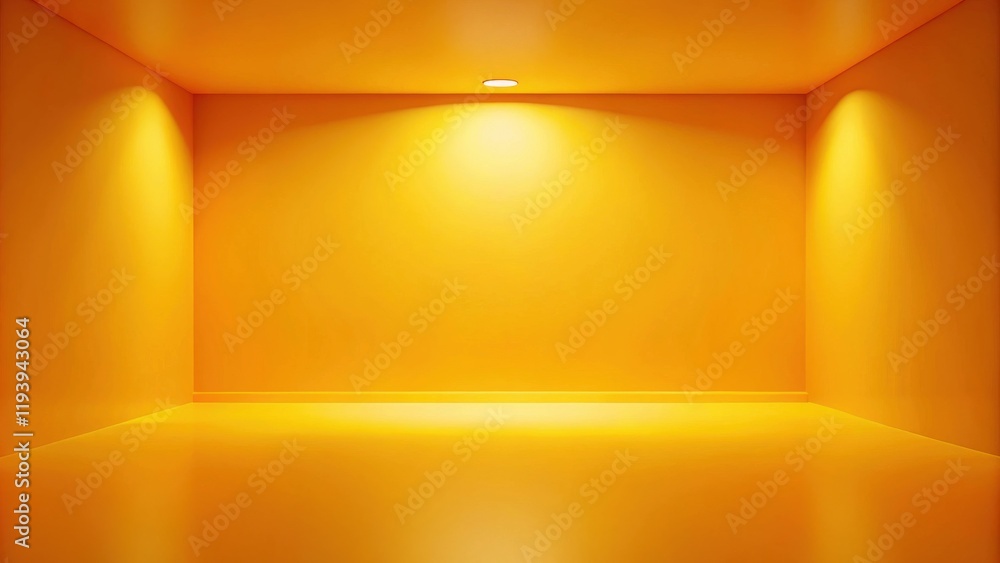 Aufkleber illuminated amber room a minimalist empty space ideal for product displays or backgrounds