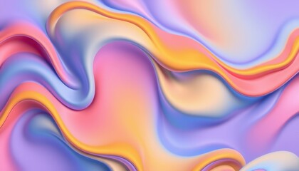Abstract Pastel Waves Flowing Seamlessly