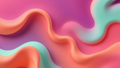 Abstract Pastel Waves Flowing Design