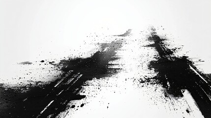 Abstract tire tracks on a white background.