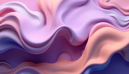 Obraz premium Abstract Pastel Waves Flowing Seamlessly