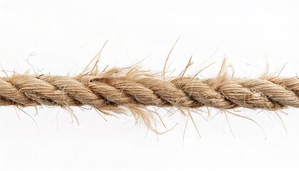 frayed rope is a group of yarns, plies, fiber, or strands that are twisted or braided together into a larger and stronger form. Ropes have tensile strength and so can be used for dragging and lifting