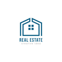 Creative Real Estate and Building Concept Logo Design Template