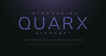 Abstract digital modern alphabet fonts. Typography technology electronic dance music future creative font. logo font vector illustration. © Dezaincreative