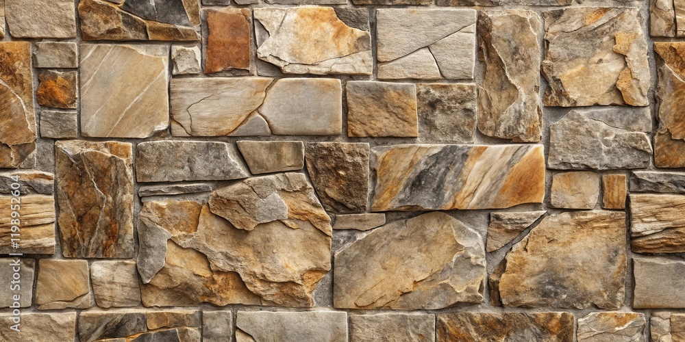 Poster rustic brown and beige stone wall texture ideal for backgrounds and design projects