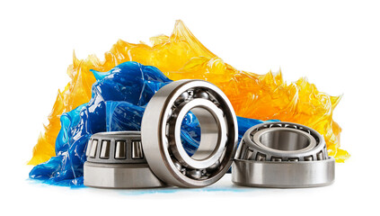 Grease and ball bearing, Blue premium quality synthetic lithium complex grease, high temperatures...