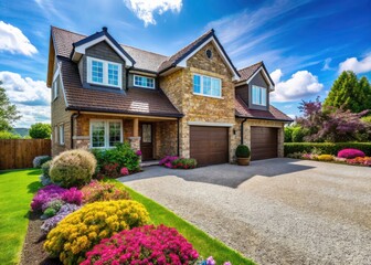 Beautiful Pebble Dashed Detached House with Garage in a Serene Environment, Ideal for Homebuyers and Real Estate Listings
