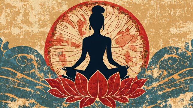 A symbolic representation of the lotus flower, embodying the Kama Sutra's philosophy of connection