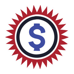 Finance logo and icon silhouette vector style