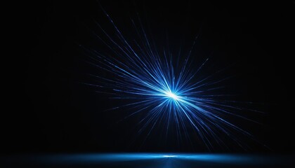 Fototapeta premium Abstract blue light rays and stage effects spotlighting a captivating background