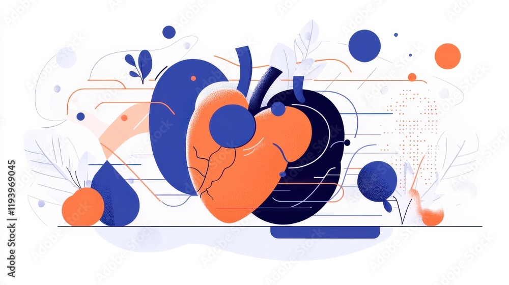 Poster abstract composition of colorful fruits and vegetables representing freshness and healthy lifestyle 