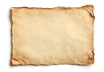 Burnt Edged Vintage Parchment Paper Background with Blank Center for Text or Design