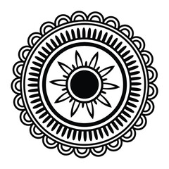 Intricate Floral Mandala Harmony vector illustration  beautiful mandala art for coloring book, mandala design, Vector mandala pattern design with hand drawn .Beautiful floral pattern mandala art isola