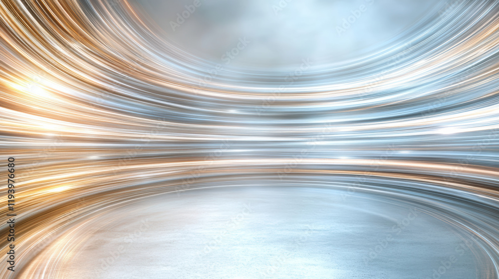 Poster futuristic abstract background with colorful light trails and smooth textures