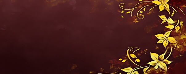 Burgundy Background Wallpaper with Fluorescent Chartreuse Light, Banner Header