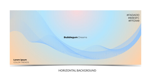 BACKGROUND 370 HORIZONTAL SHAPE WITH ABSTRACT AND PASTEL COLOR GRADIENT THEMES