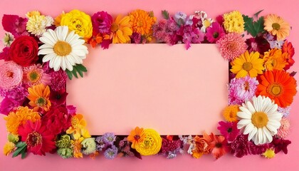 spring flowers frame