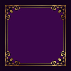 Vintage frame gold floral ornament