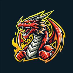 dragon mascot spread the wings