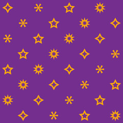 Abstract Stars Vector Seamless Pattern